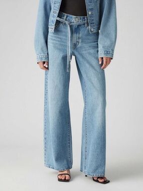 Levi's Light Blue High-Rise Wide-Leg Jeans